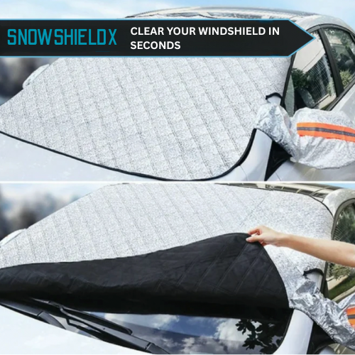 SnowShieldX™ Windshield Cover- Protects Glass, Wipers & Saves Time